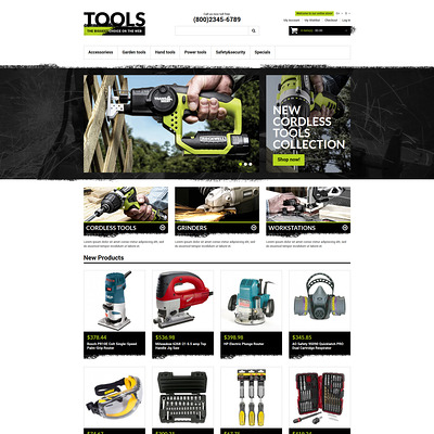 Tools & Equipment Responsive Magento Theme (Magento theme for tool stores) Item Picture