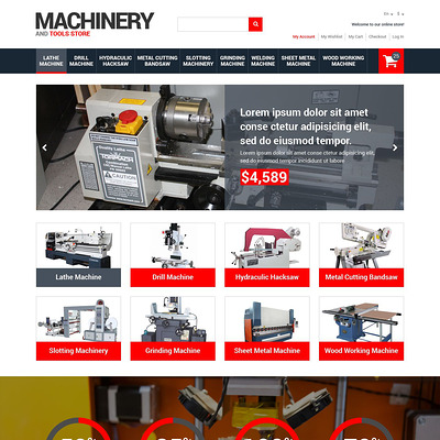 Tools & Equipment Responsive Magento Theme (Magento theme for tool stores) Item Picture