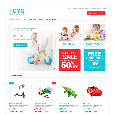 Toys for Any Age PrestaShop Theme (PrestaShop theme for toy stores) Item Picture