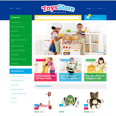 Toys for Kids PrestaShop Theme (PrestaShop theme for toy stores) Item Picture