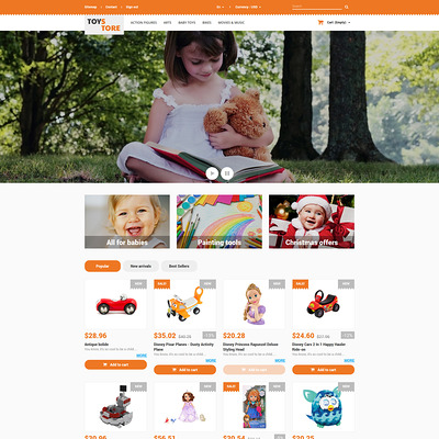 Toys for Kids PrestaShop Theme (PrestaShop theme for toy stores) Item Picture