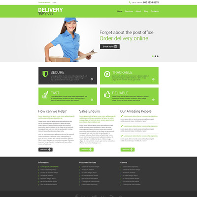 Transportation Responsive Drupal Template (Drupal theme for transportation websites) Item Picture