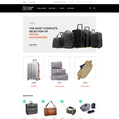Travel Gear Magento Theme (Magento theme for travel sites) Item Picture