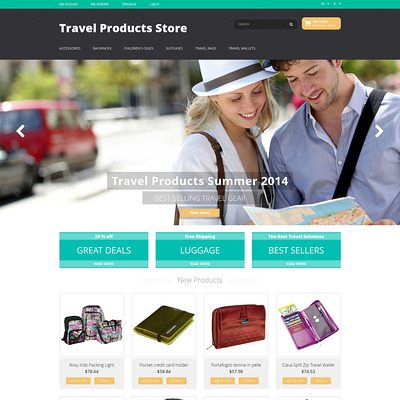 Travel Products Magento Theme (Magento theme for travel sites) Item Picture