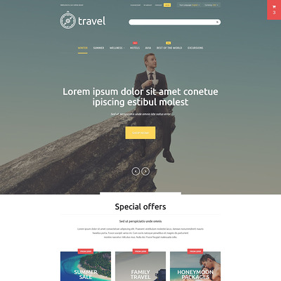 Travelers' Paradise Magento Theme (Magento theme for travel sites) Item Picture