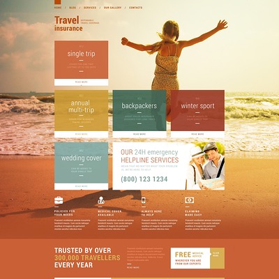 Vacation Security WordPress Theme (WordPress theme for insurance companies) Item Picture
