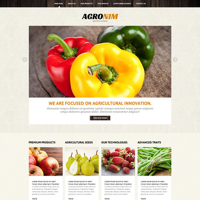 Vegetable Responsive Joomla Template (Joomla theme for agriculture and farms) Item Picture