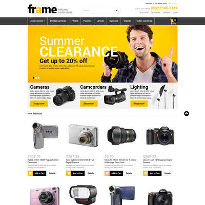 Video Store Responsive Magento Theme (Magento theme for electronics stores) Item Picture
