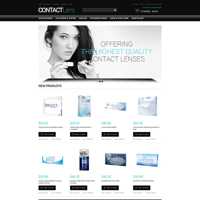 Vision Contact Lenses Magento Theme (Magento theme for medical and health stores) Item Picture