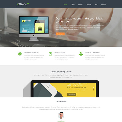 Web Development Responsive WordPress Theme (WordPress theme for promoting apps) Item Picture