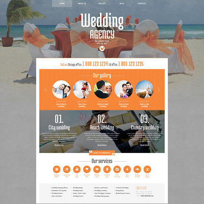 Wedding Planner Responsive WordPress Theme (WordPress theme for wedding professionals) Item Picture