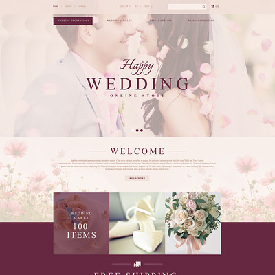 Wedding Store PrestaShop Theme (PrestaShop theme for wedding stores) Item Picture