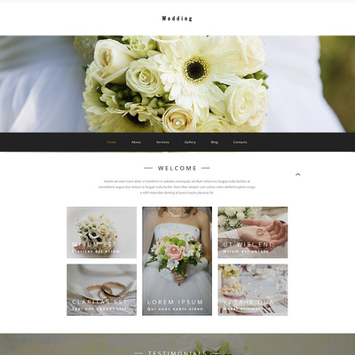 Wedding agency WordPress Theme (WordPress theme for wedding professionals) Item Picture