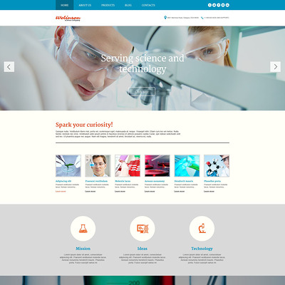 Welinson WordPress Theme (science WordPress theme) Item Picture