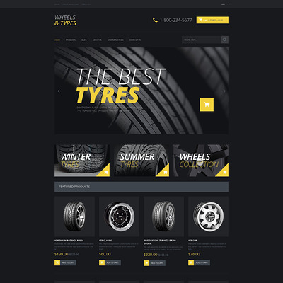 Wheels & Tires Responsive Shopify Theme (Shopify theme for car, vehicle, and automotive stores) Item Picture