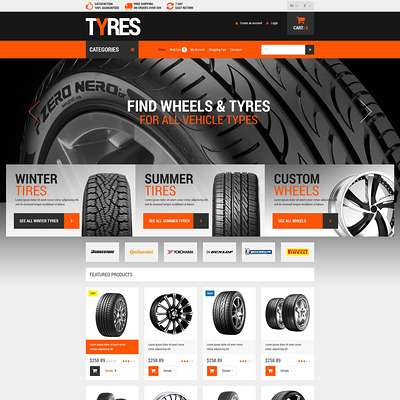Wheels and Tyres OpenCart Template (OpenCart theme for automotive, car, and vehicle stores) Item Picture