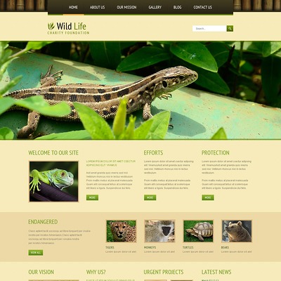 Wild Life Responsive Joomla Template (Joomla template for websites about pets and animals) Item Picture