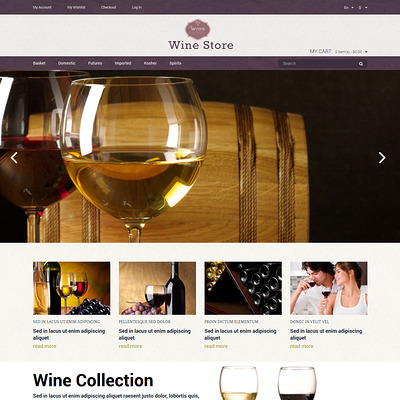 Wine Store Magento Theme (Magento theme for selling beer, wine, and liquor) Item Picture