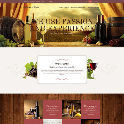 Wine Store Magento Theme (Magento theme for selling beer, wine, and liquor) Item Picture