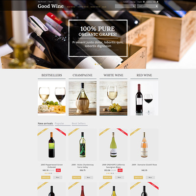 Wine of Superior Quality PrestaShop Theme (PrestaShop theme for liquor, alcohol, beer, and wine stores) Item Picture