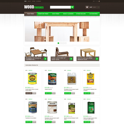 Wood Finishes PrestaShop Theme (PrestaShop theme for furniture stores) Item Picture