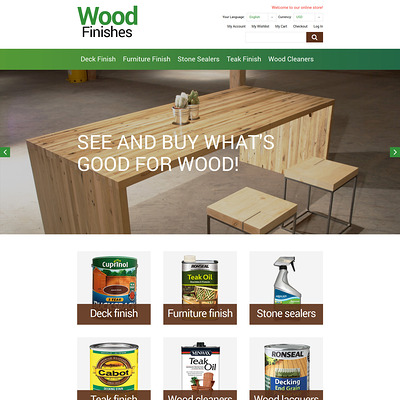 Wood Finishes Promotion Magento Theme (Magento theme for home improvement and construction supply stores) Item Picture