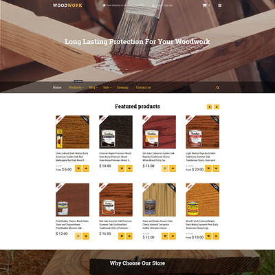Woodwork Shopify Theme (Shopify theme for tools and home improvement stores) Item Picture
