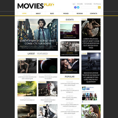 World Fashion News Portal WordPress Theme (WordPress theme for movie websites) Item Picture