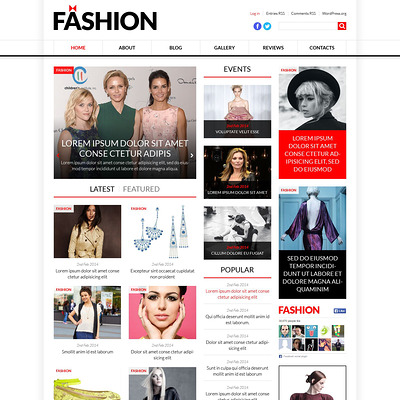 World Fashion News Portal WordPress Theme (WordPress theme for fashion blogs) Item Picture
