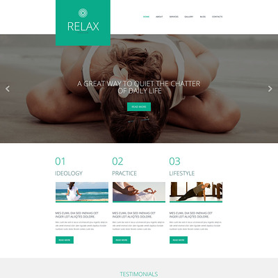 Yoga Responsive WordPress Theme (WordPress theme for gym and fitness) Item Picture