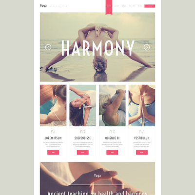 Yoga Responsive WordPress Theme (WordPress theme for gym and fitness) Item Picture