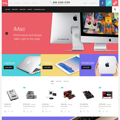 iShop OpenCart Template (OpenCart theme for electronics) Item Picture