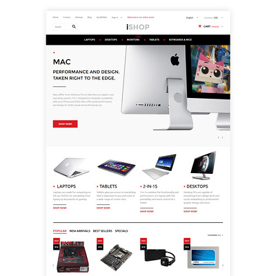 iShop PrestaShop Theme (PrestaShop theme for computer hardware stores) Item Picture