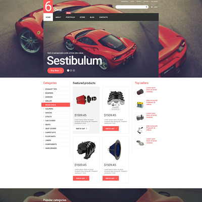 6 Gear WooCommerce Theme (WooCommerce theme for car, vehicle, and automotive stores) Item Picture