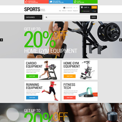 Active Sports Store OpenCart Template (OpenCart theme for sports, gym, and fitness stores) Item Picture