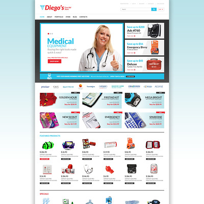 Ambulance Responsive WooCommerce Theme (WooCommerce theme for health and medical stores) Item Picture