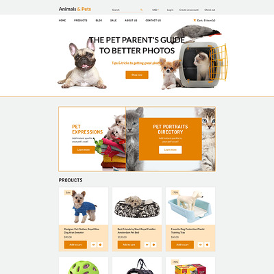 Animals Pets Shopify Theme (parallax Shopify theme) Item Picture