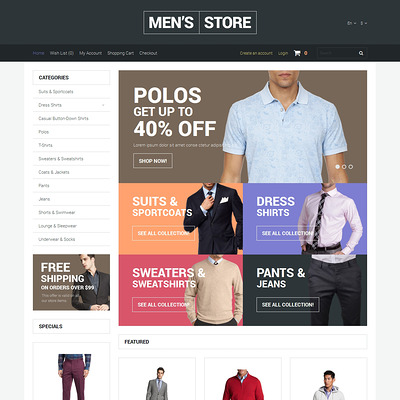 Apparel Responsive OpenCart Template (OpenCart theme for clothing stores) Item Picture