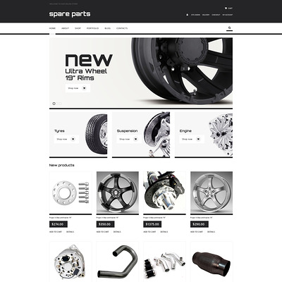 Auto Parts Responsive WooCommerce Theme (WooCommerce theme for car, vehicle, and automotive stores) Item Picture