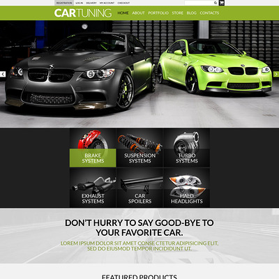 Auto Tuning Workshop WooCommerce Theme (WooCommerce theme for car, vehicle, and automotive stores) Item Picture