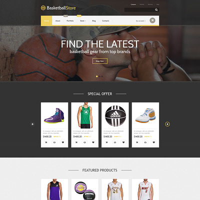 Basketball Store WooCommerce Theme (WooCommerce theme for sports, gym, and fitness stores) Item Picture