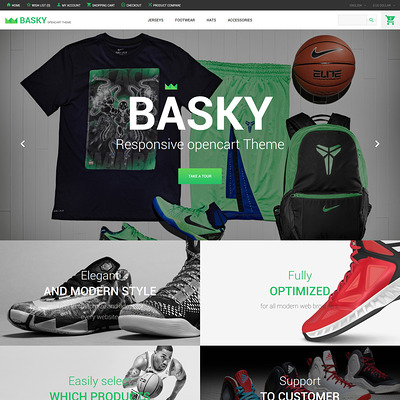 Basky OpenCart Template (OpenCart theme for sports, gym, and fitness stores) Item Picture