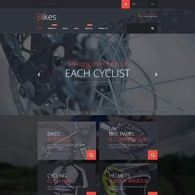 Bike Store Shopify Theme (parallax Shopify theme) Item Picture