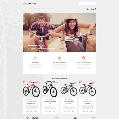 Bikes Store WooCommerce Theme (WooCommerce theme for sports, gym, and fitness stores) Item Picture