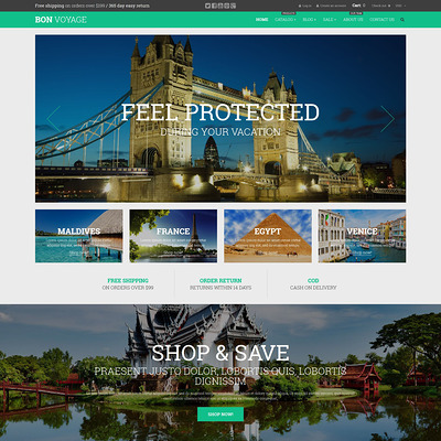 Bon Voyage Shopify Theme (parallax Shopify theme) Item Picture