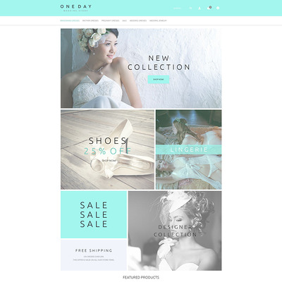 Bridal Shopping OpenCart Template (OpenCart theme for wedding stores) Item Picture