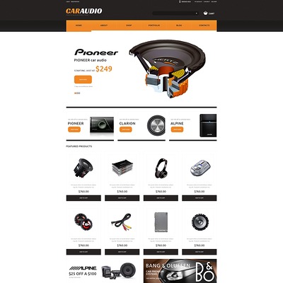 Car Audio Responsive WooCommerce Theme (WooCommerce theme for car, vehicle, and automotive stores) Item Picture