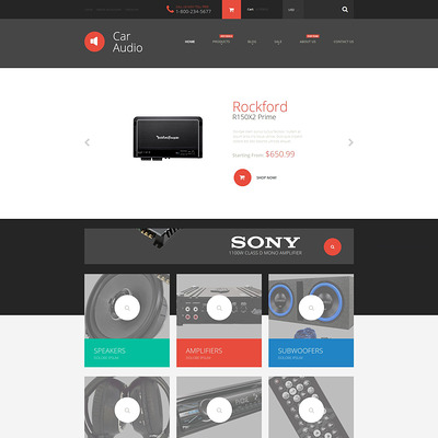 Car Audio Shopify Theme (parallax Shopify theme) Item Picture