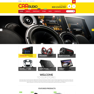 Car Audio Video Equipment WooCommerce Theme (WooCommerce theme for car, vehicle, and automotive stores) Item Picture
