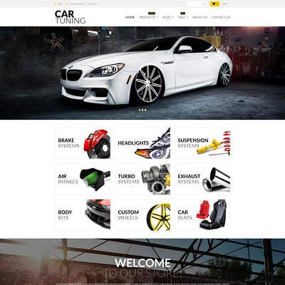 Car Tuning Shopify Theme (parallax Shopify theme) Item Picture
